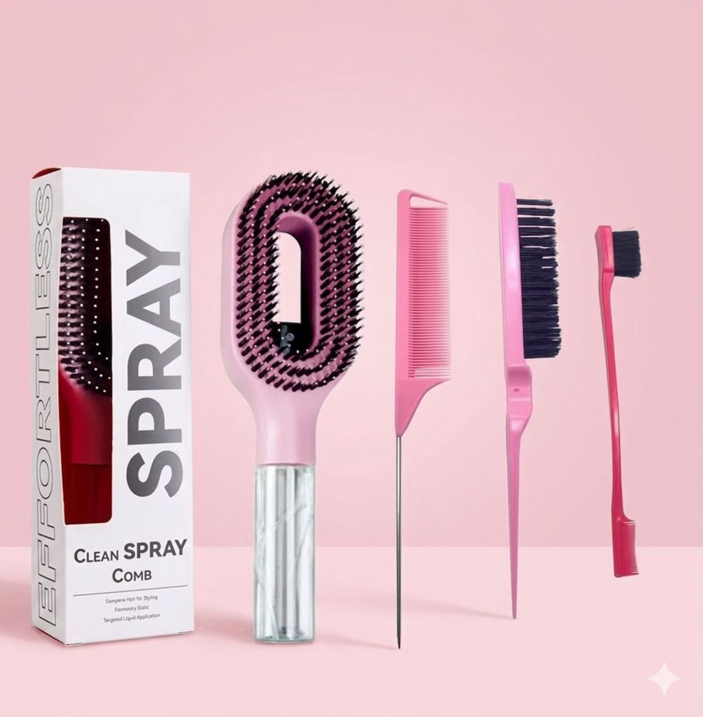Cepillo Antifrizz con Spray Integrado Mas accesorios
