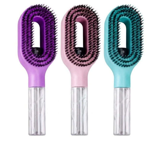 cepillo antifrizz con spray roseador mas accesorios